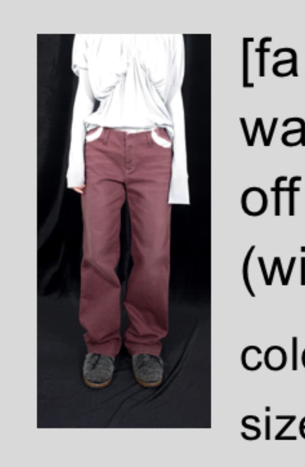 샵페어리 워시드 컷 오프 팬츠 와인 상품이미지1