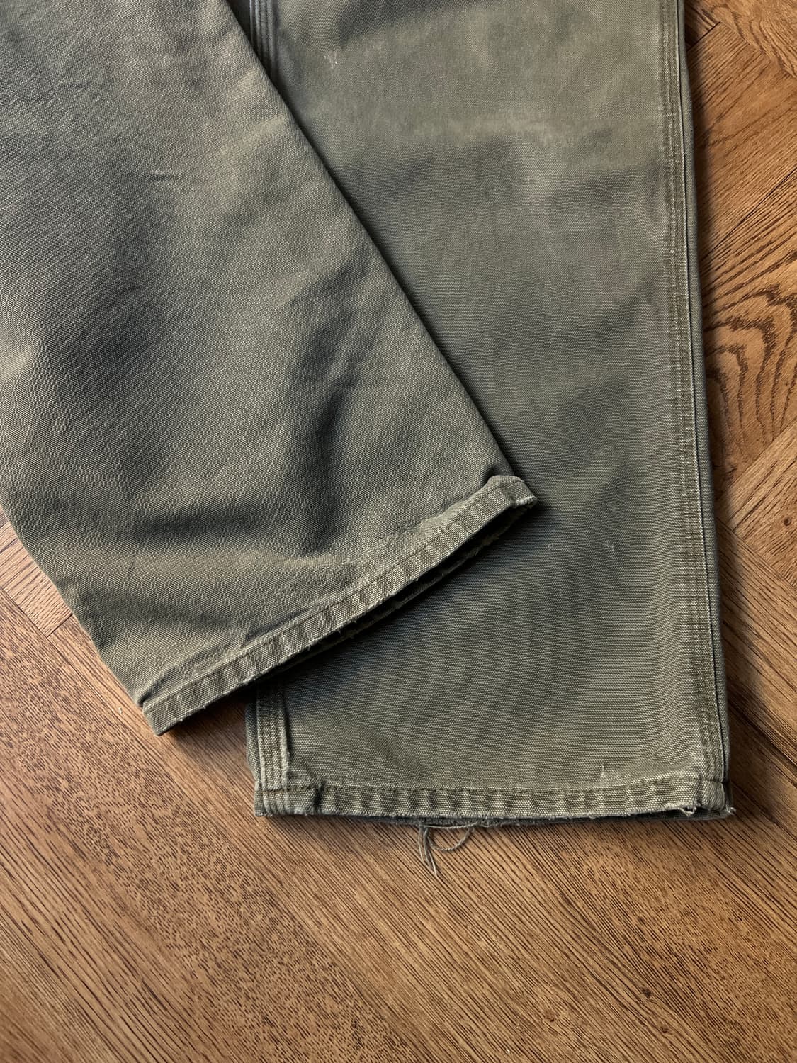 [34]칼하트 USA 빈티지 워싱 모스그린 싱글니 카펜터 워크 팬츠 상품이미지5