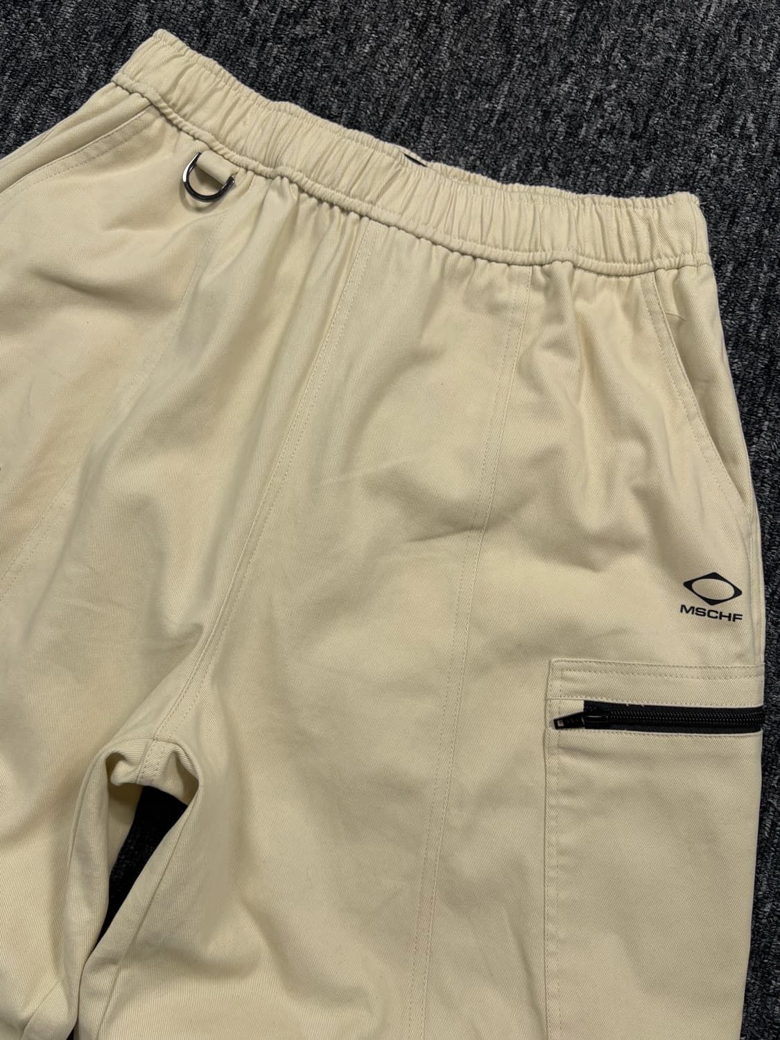 미스치프 베이지 드로잉 스트링 배기 팬츠 상품이미지5