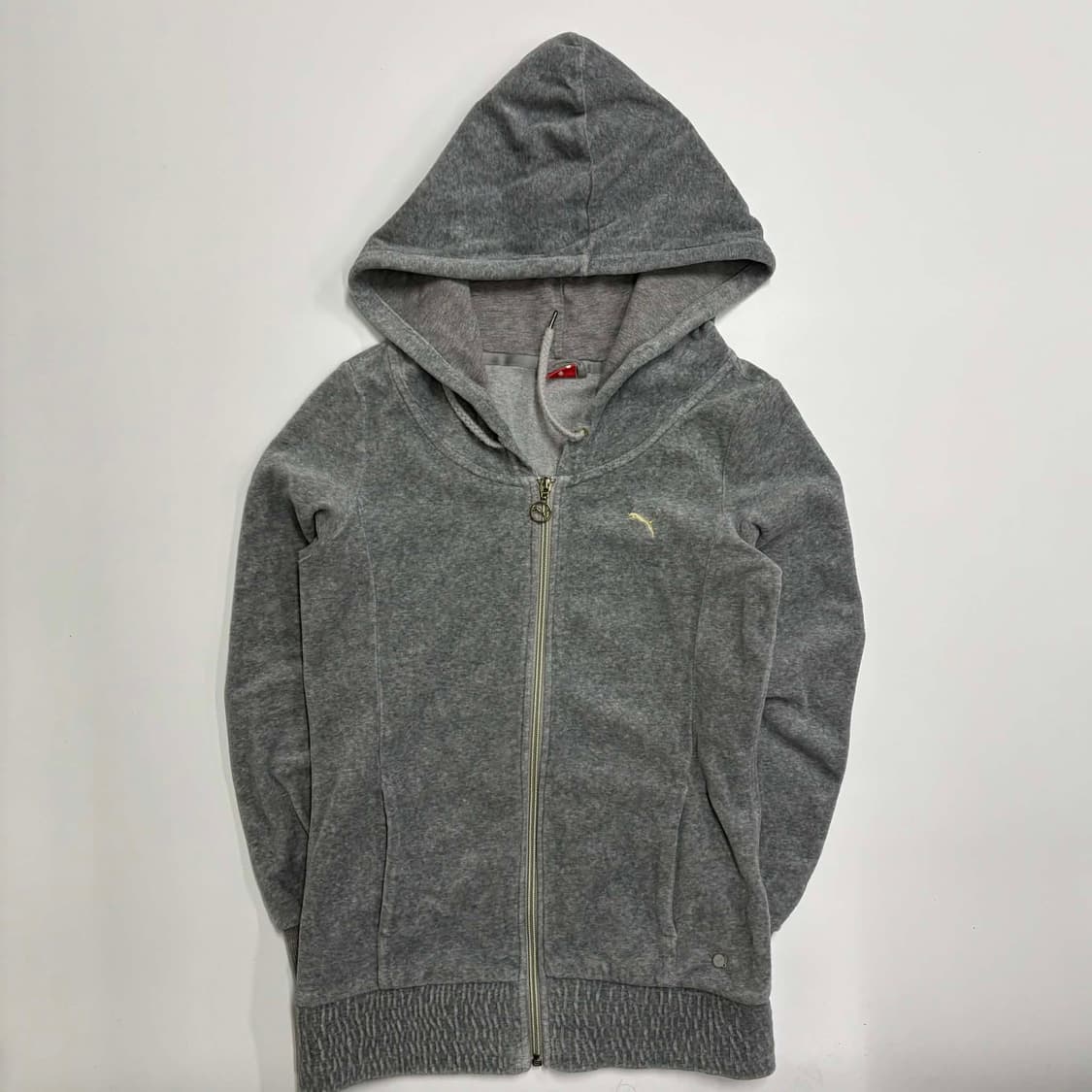 푸마 y2k 여리핏 벨루어 벨벳 걸즈 후드집업 희귀져지(S) 상품이미지2