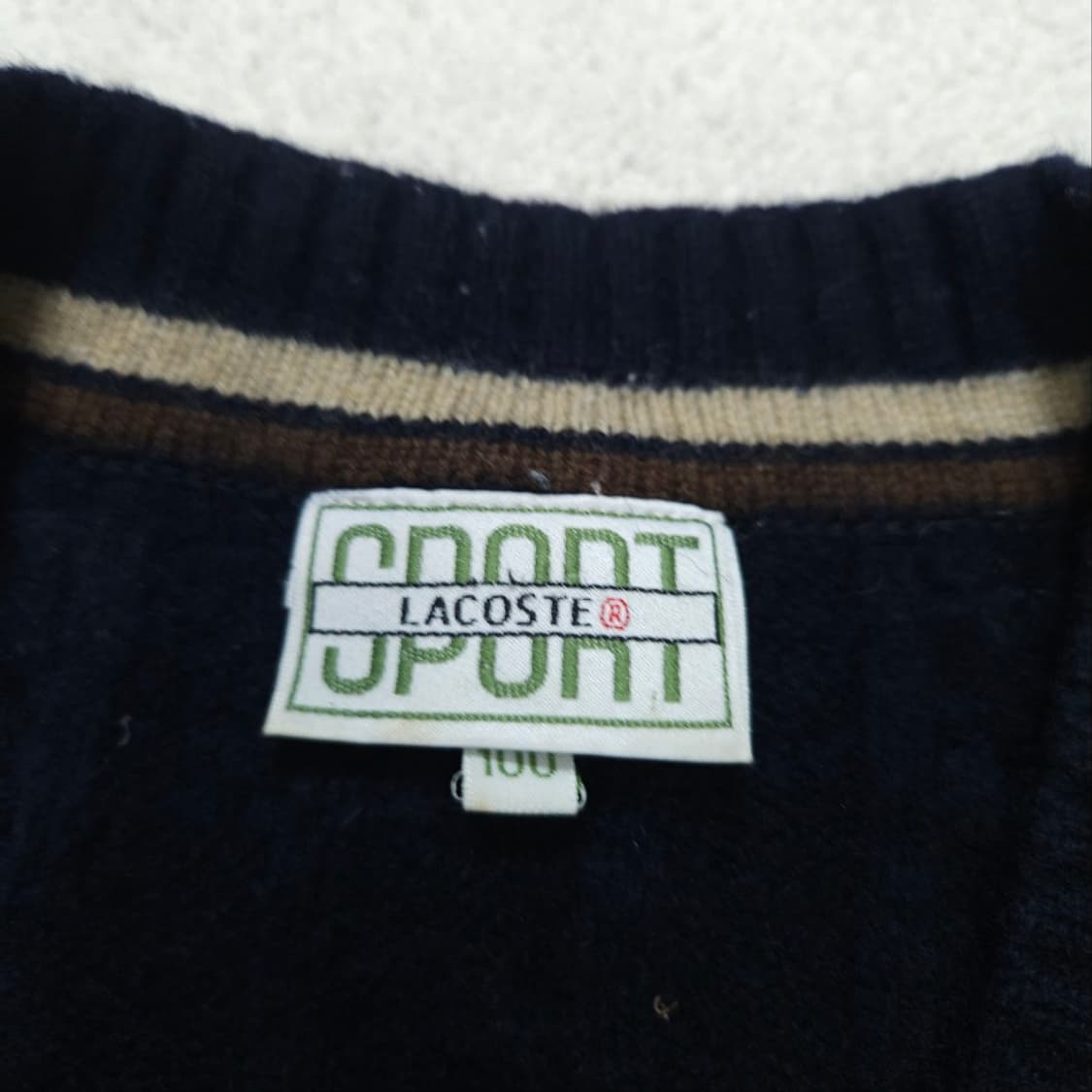 라코스테 브이넥 케이블 니트 100 상품이미지5