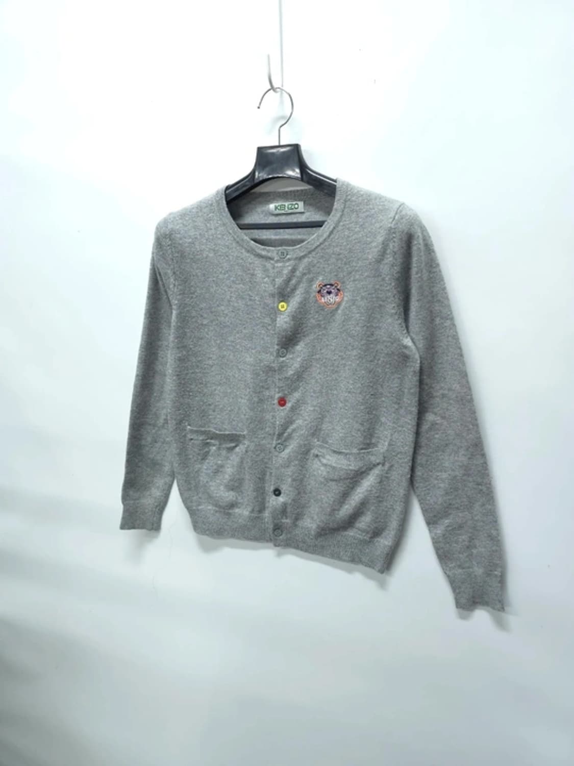 KENZO 겐조 여성 자수패치 그레이 울 가디건 상품이미지10