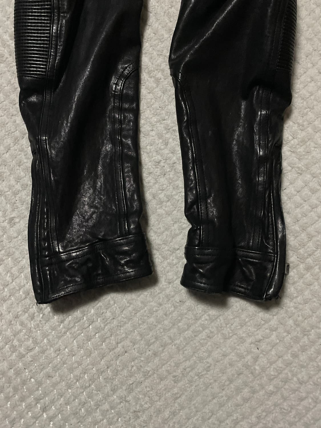 [48] 광희시장 웨스턴 무드 램스킨 양가죽 절개 레더 자켓 상품이미지8