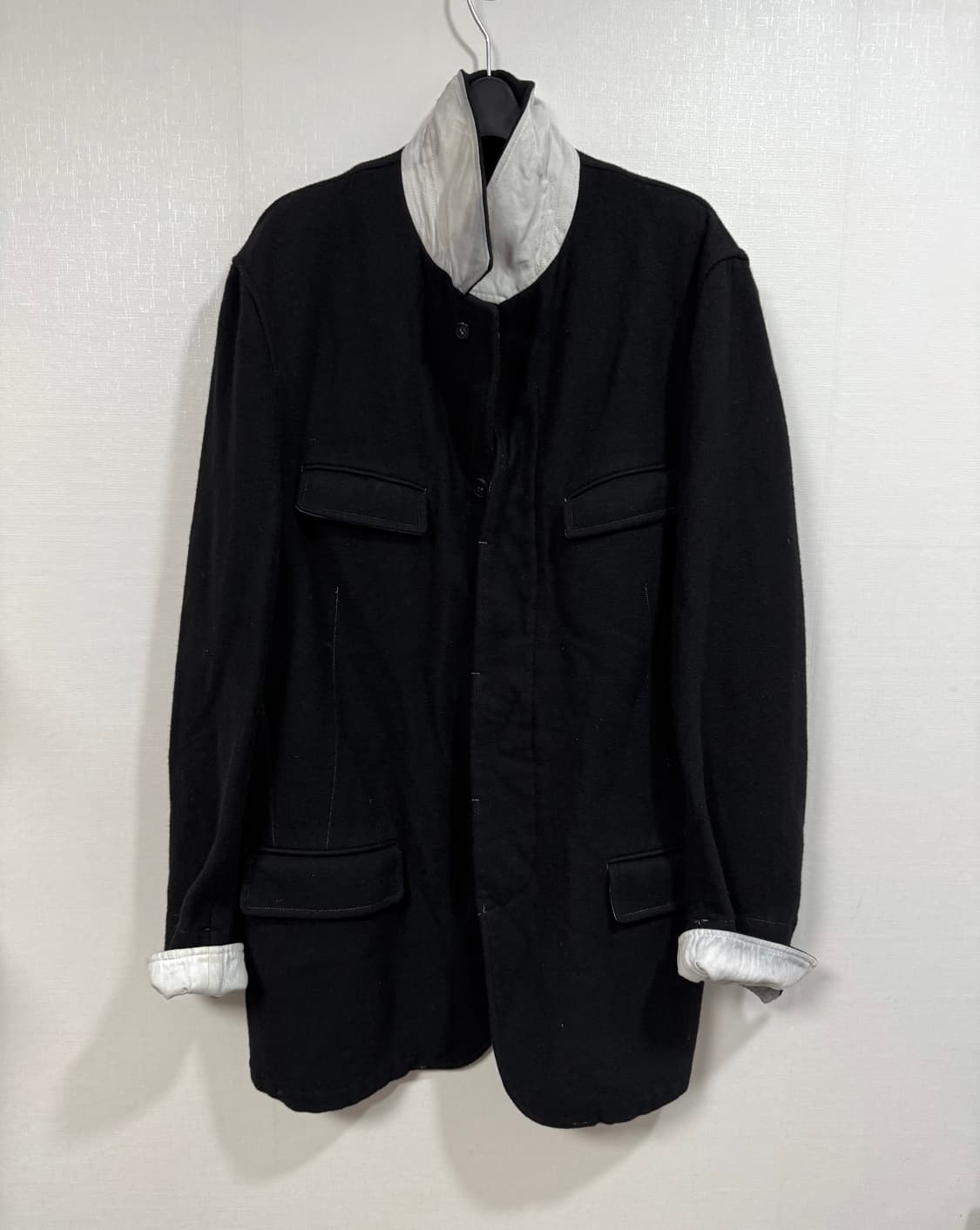 (예약중)꼼데가르송 옴므 울 스티치 코트 상품이미지4