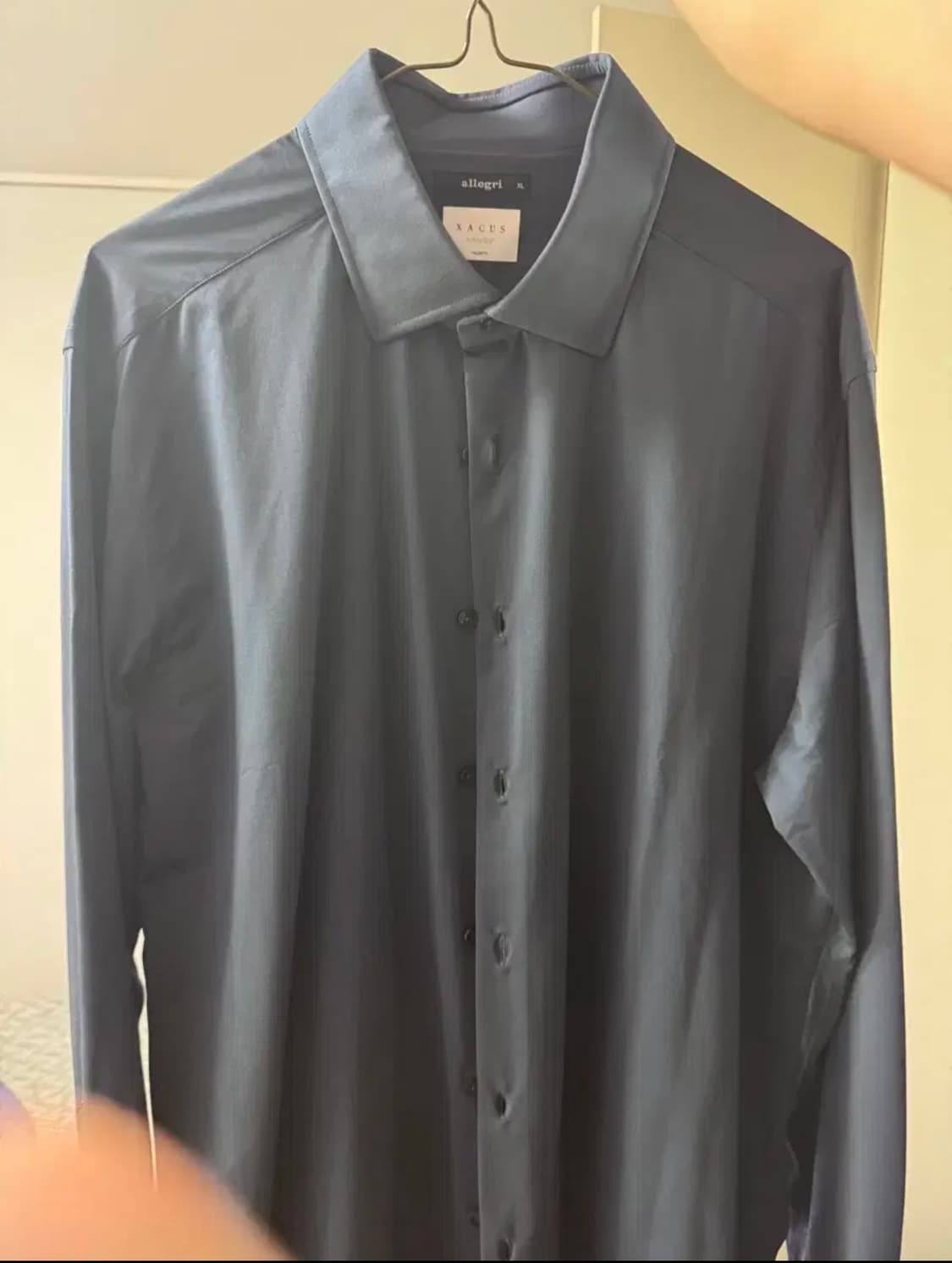 알레그리 네이비 솔리드 셔츠 XL (타브랜드 기준 110 (2xl)) 상품이미지2