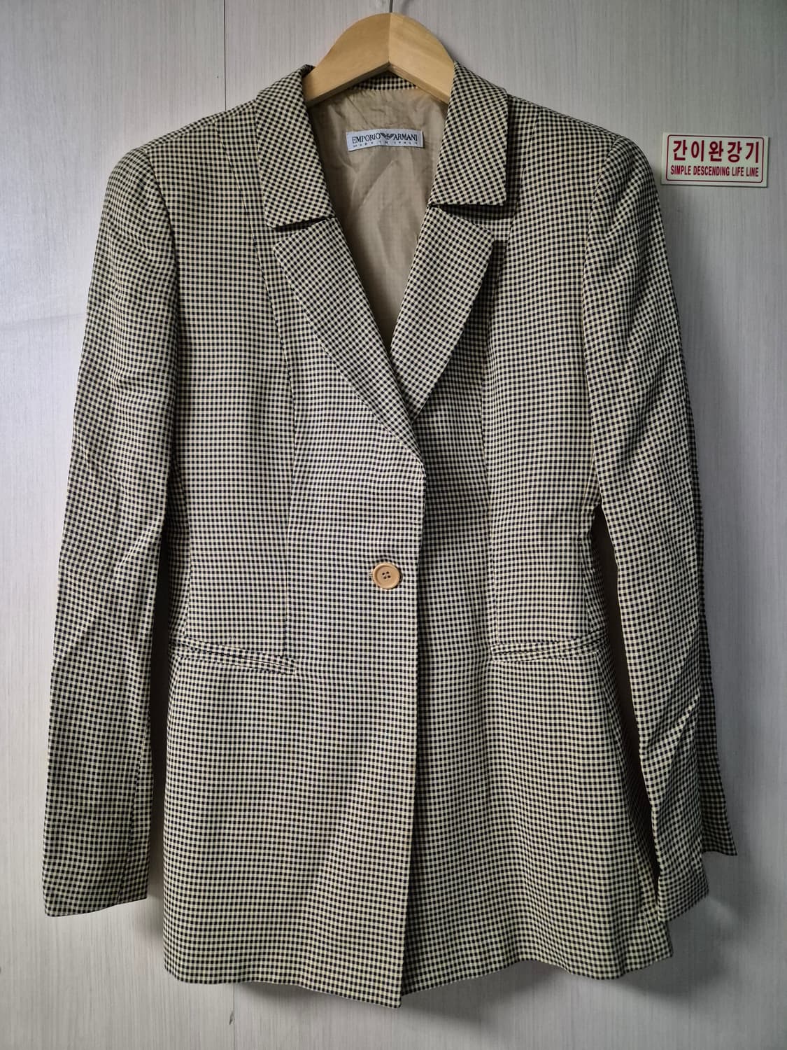 빈티지 엠포리오 아르마니 체크 블레이저 42
 상품이미지1