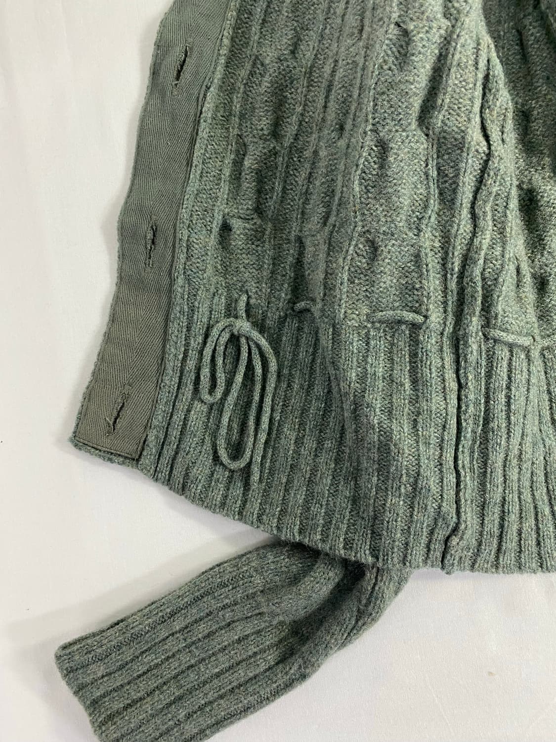 폴로 진스 램스울 꽈배기 목폴라 니트 집업 S <591> 상품이미지7