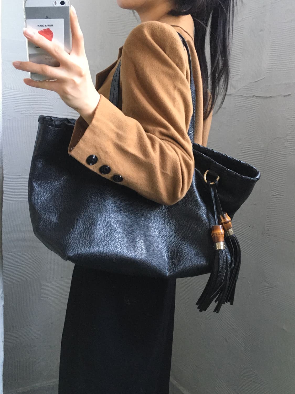 Gucci 구찌 블랙 레더 숄더백 상품이미지1