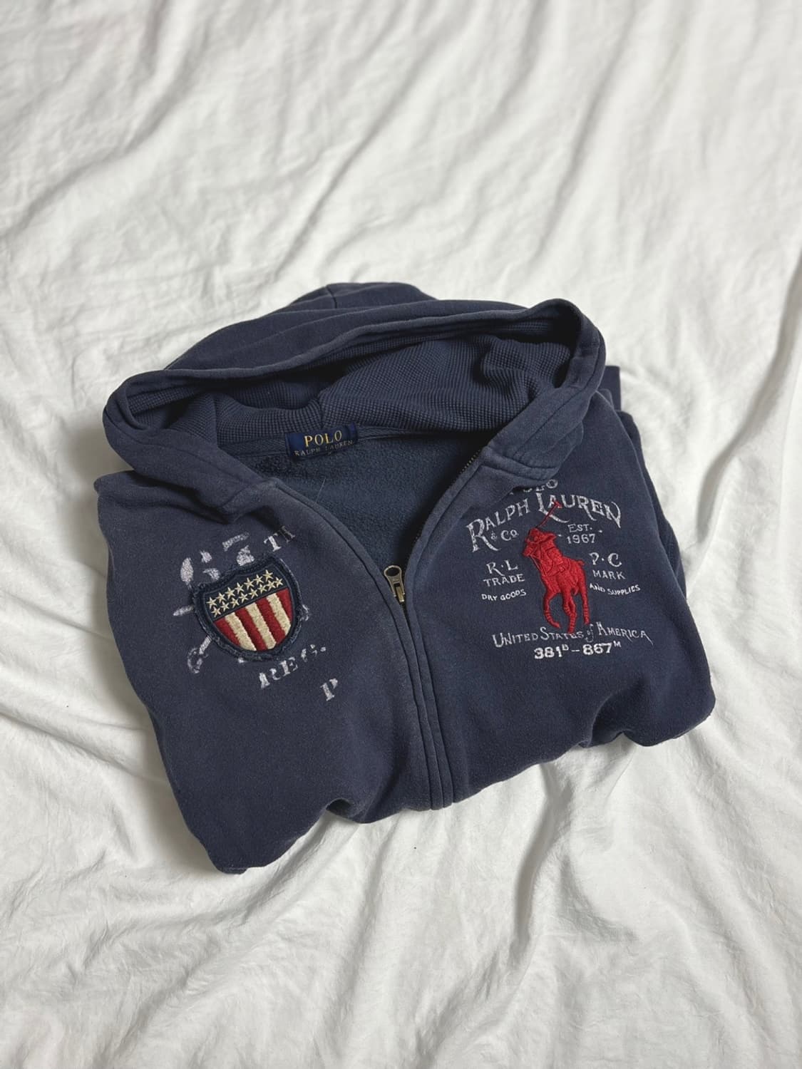 폴로 빅포니 다크블루 후드집업 상품이미지3