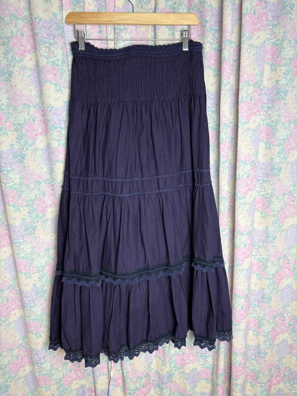 퍼플 크로쉐 롱 스커트 상품이미지8