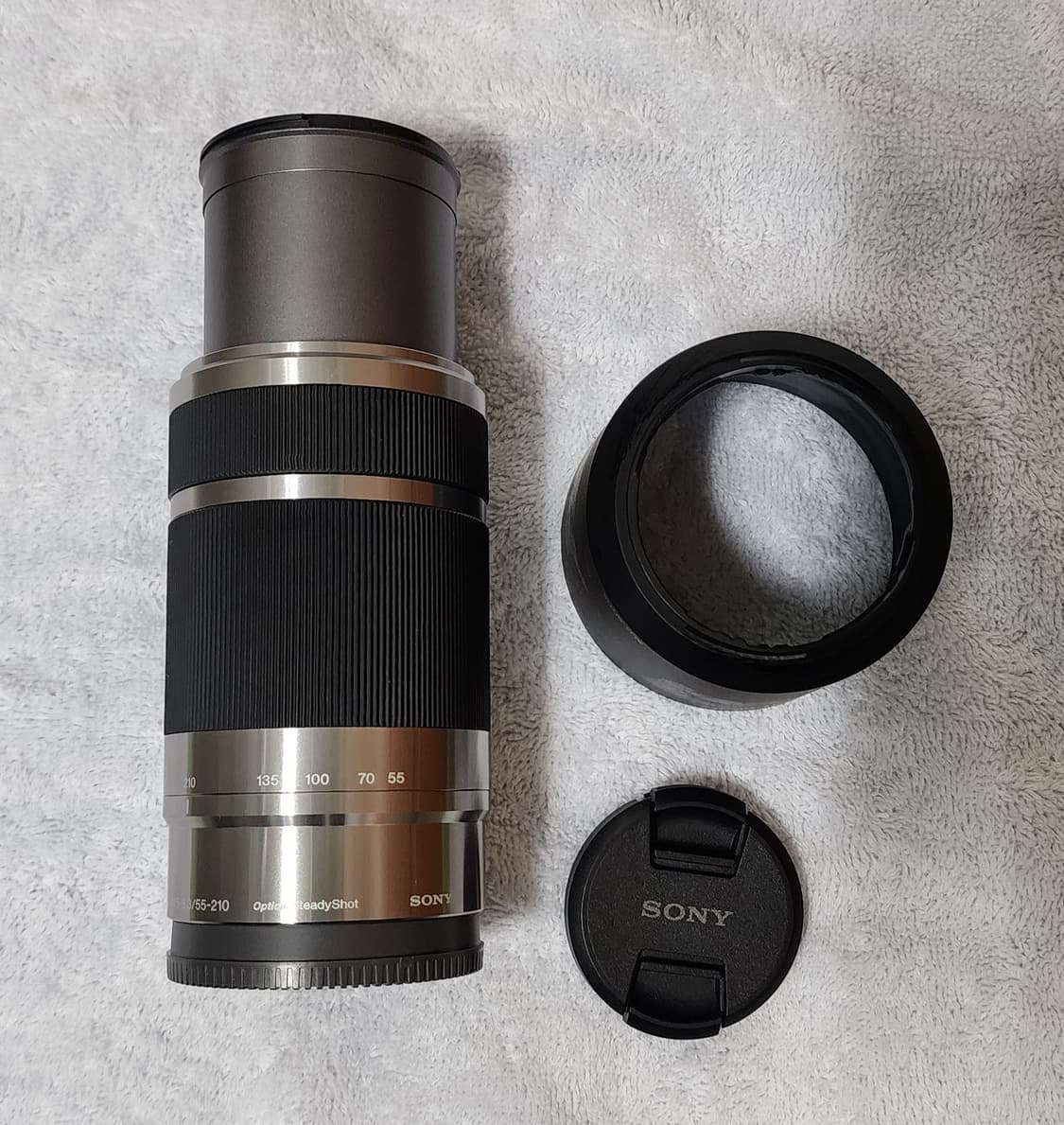 소니 E마운트 55-210mm OSS 렌즈 팝니다(렌즈 구간별 사진). 상품이미지1