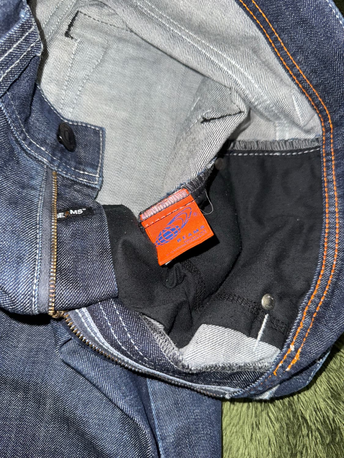 [M] BEAMS JAPAN 빔즈 집포켓 디테일 데님 팬츠 인디고 상품이미지4