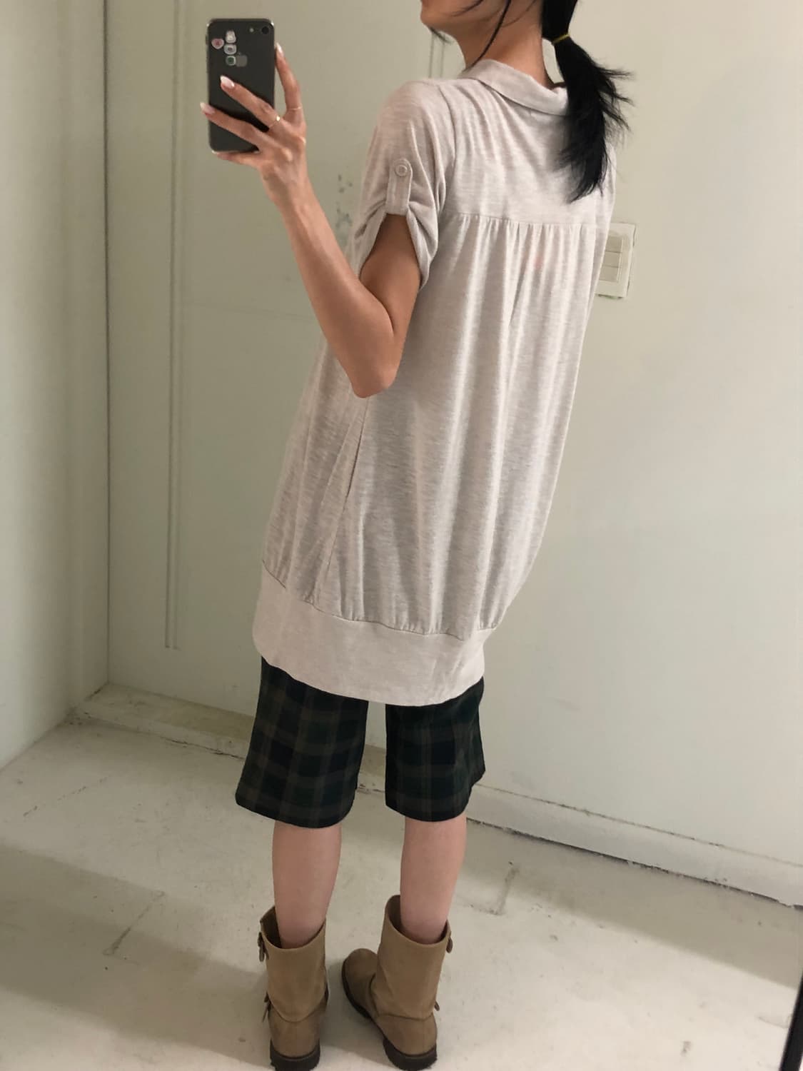 일본빈티지 롱 반팔 원피스 상품이미지4