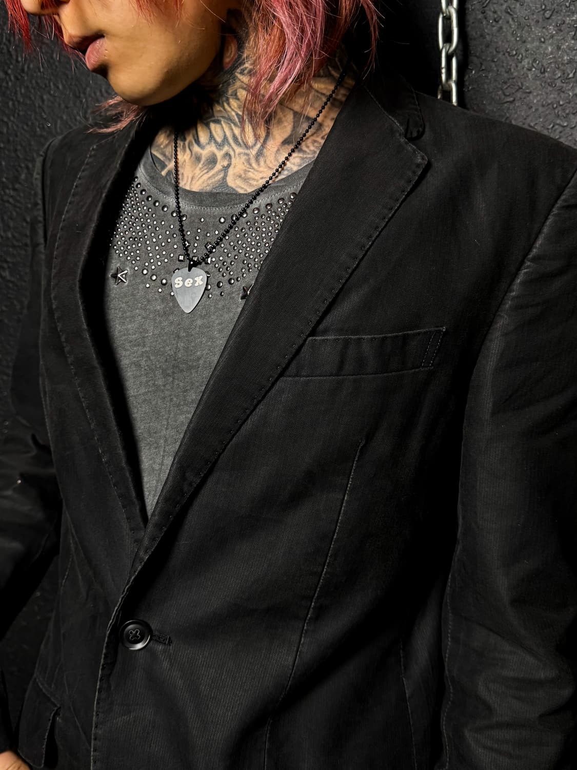 Wax Coating 2-Button Blazer 상품이미지2