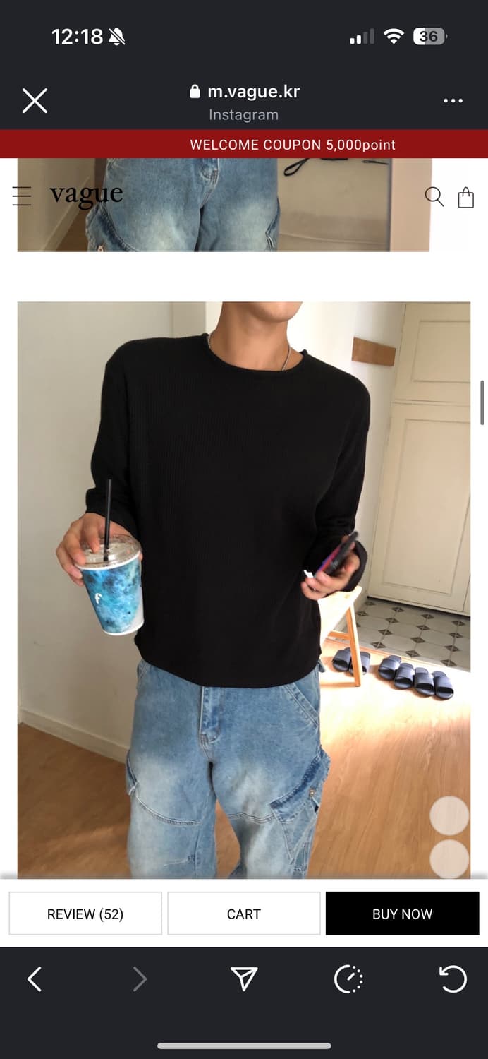 베이그 와플 크롭 머슬티 상품이미지3