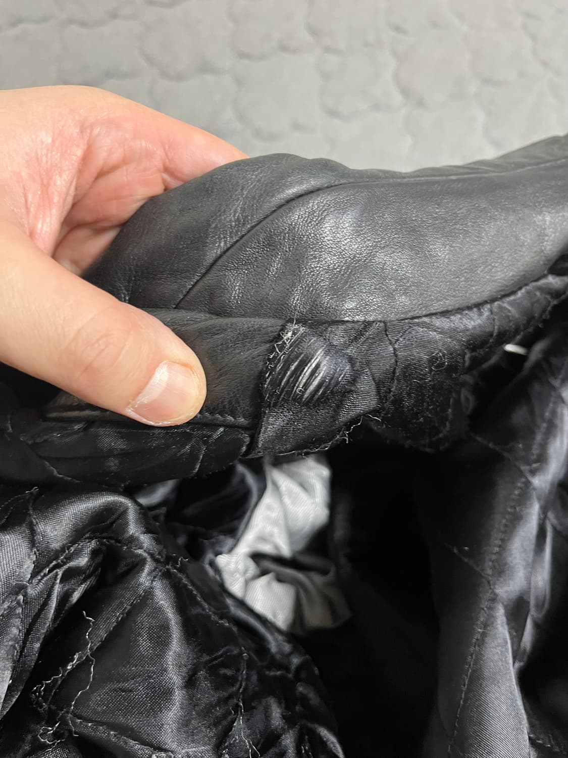 [GAP] old gap 올드갭 레더 카코트 블랙 XL 상품이미지10