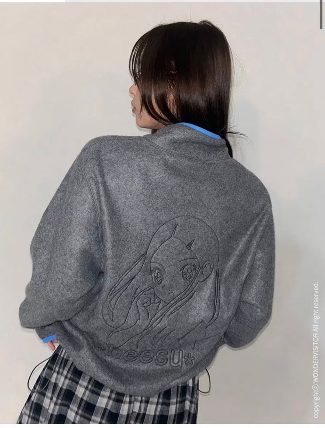 원더비지터 플리스 집업 그레이 상품이미지2