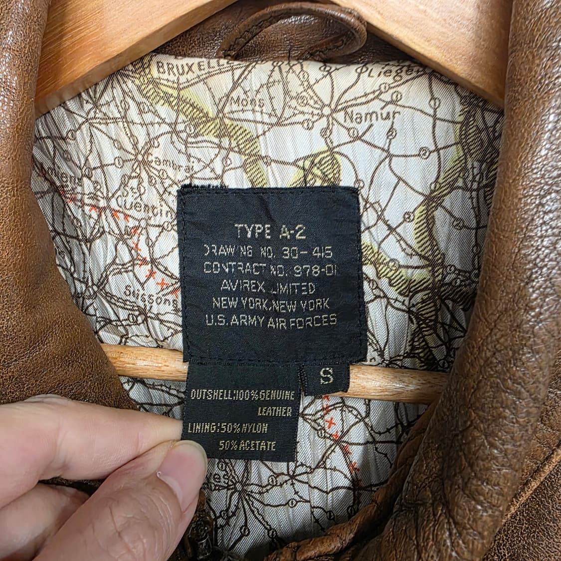 [S]AVIREX 빈티지 아비렉스 A-2 레더 봄버 자켓 상품이미지2