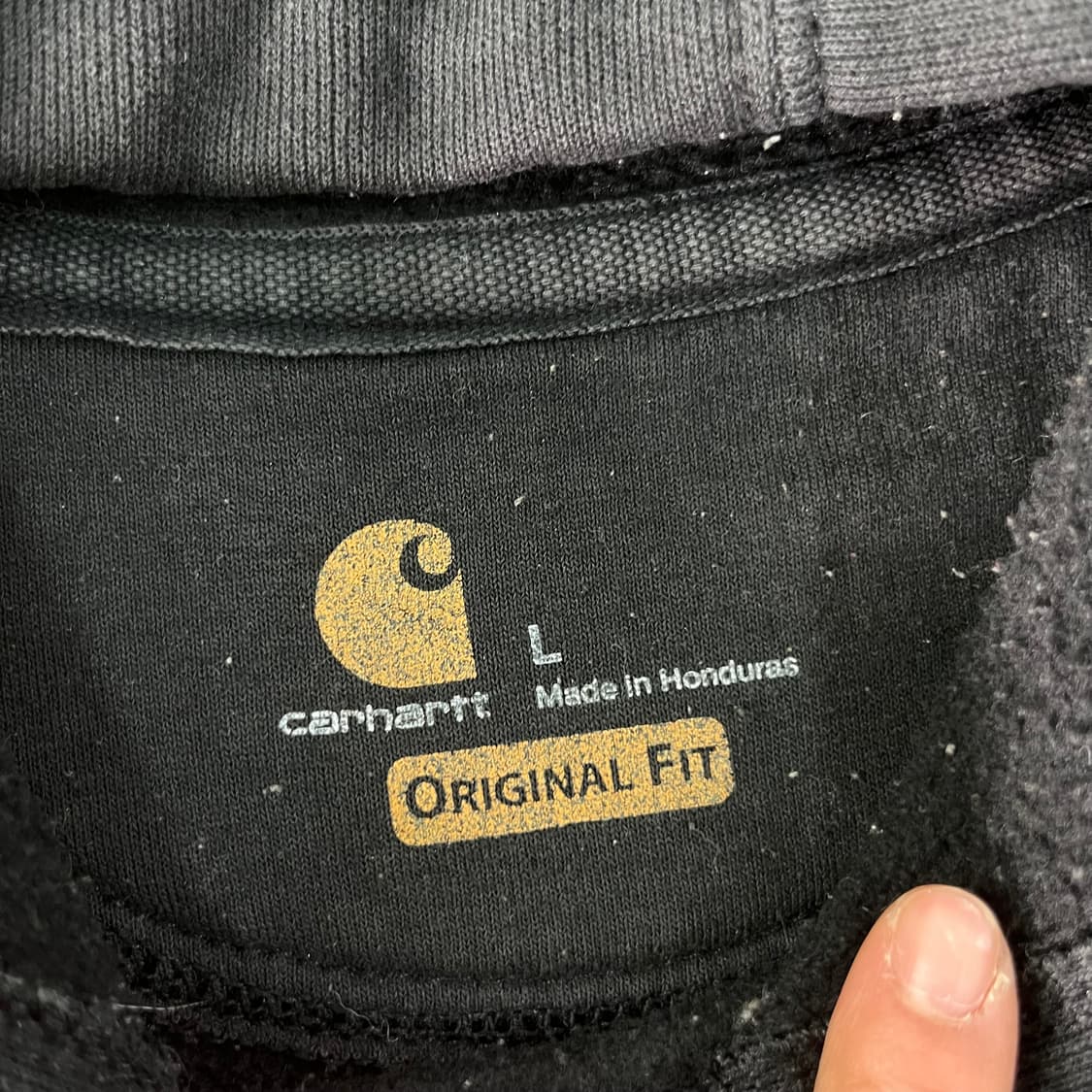 105 칼하트 사이드라인 블랙 후드티 상품이미지2