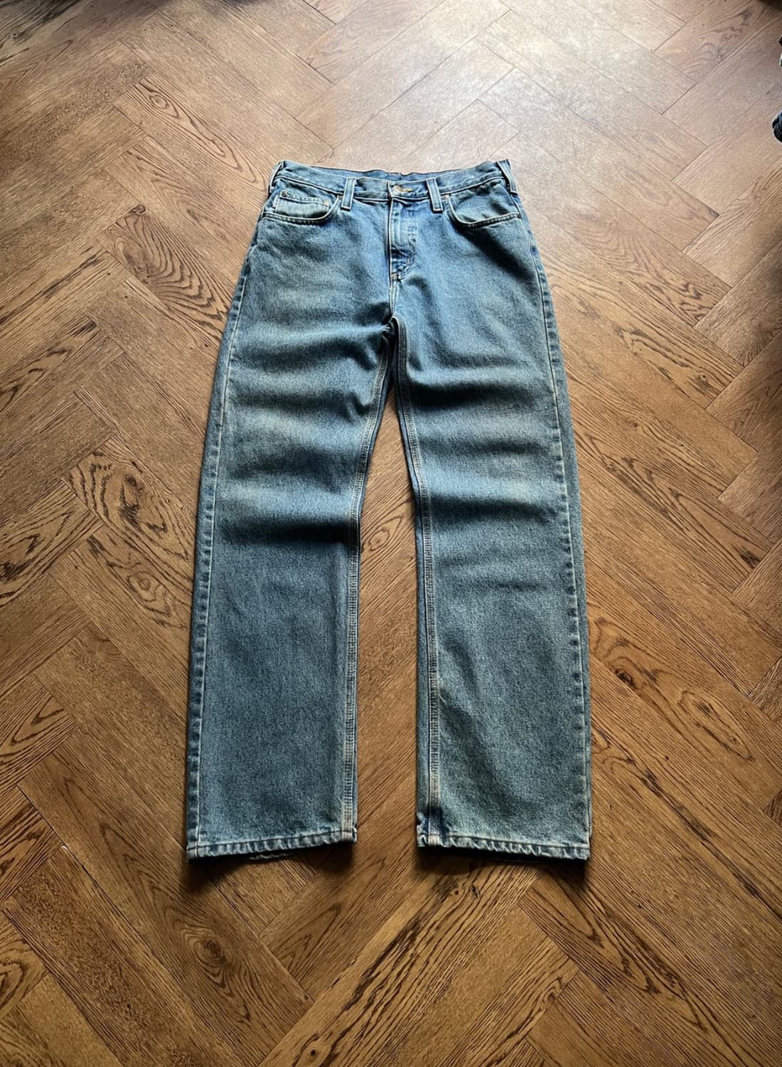 [31]칼하트 USA 미디엄블루 워크 데님 팬츠 상품이미지2