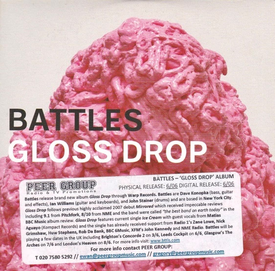 Battles ‘Gloss Drop’ 2011 Tour Tee 상품이미지6