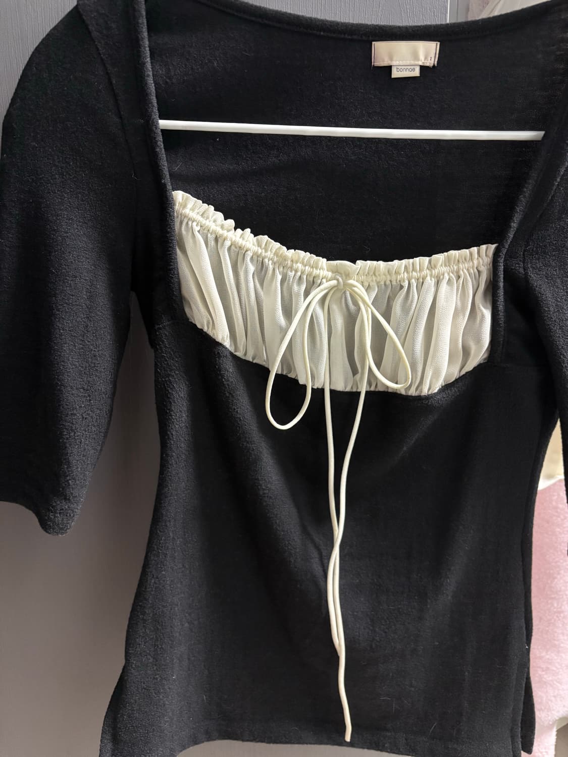 Bonnae Rose shirrng top black 본네로즈셔링탑 상품이미지2