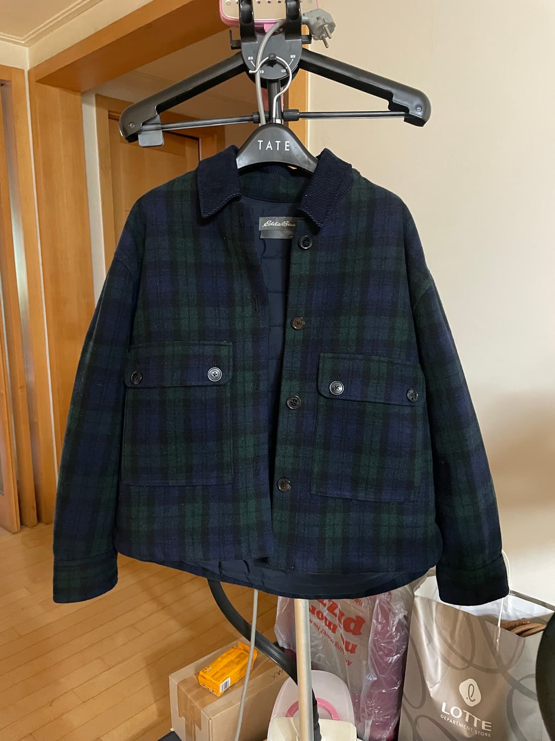 에디바우어 체크 워크 자켓 상품이미지1