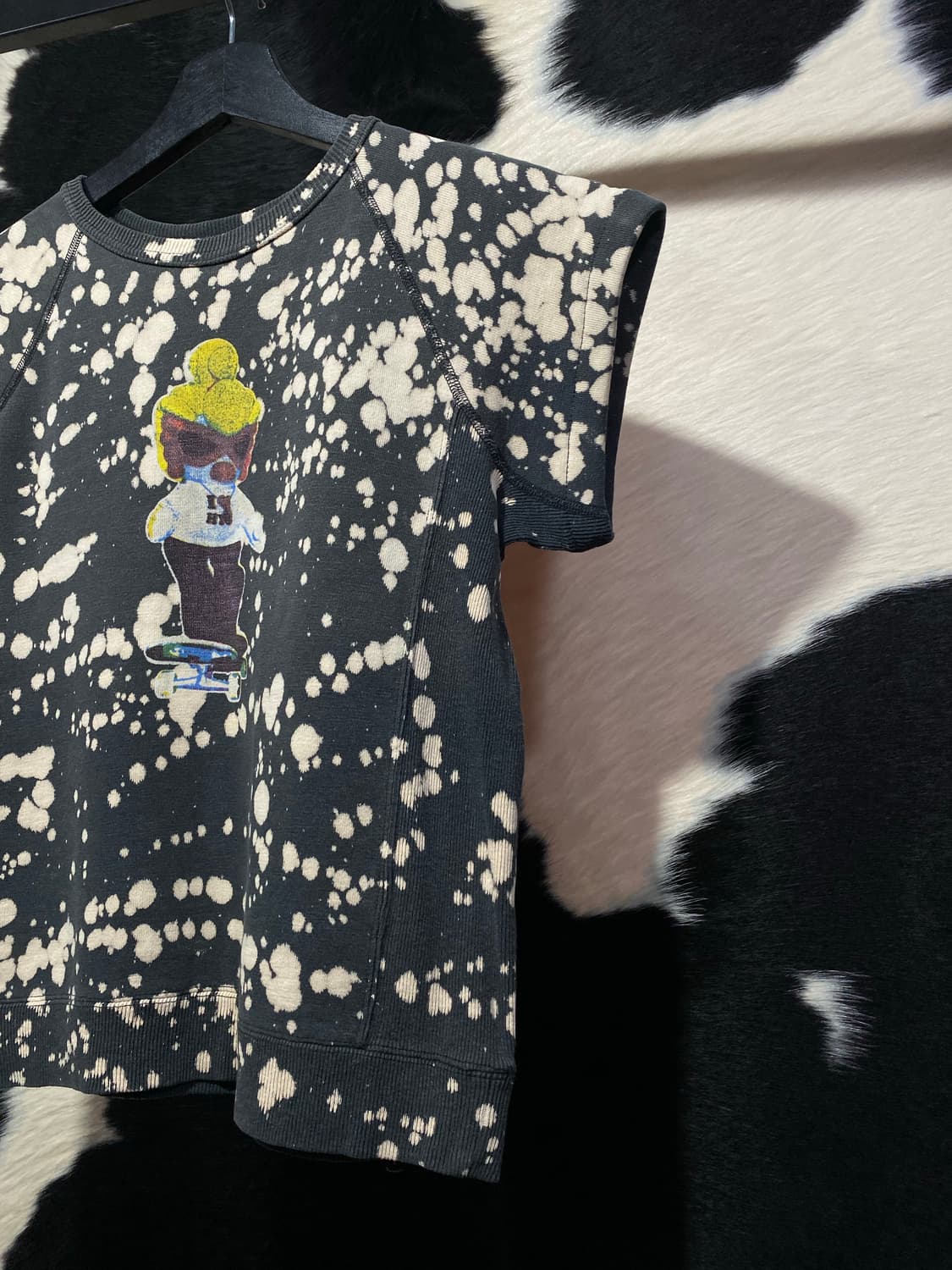 Hysteric glamour 캐릭터 프린팅 블리치 반팔티셔츠 상품이미지4