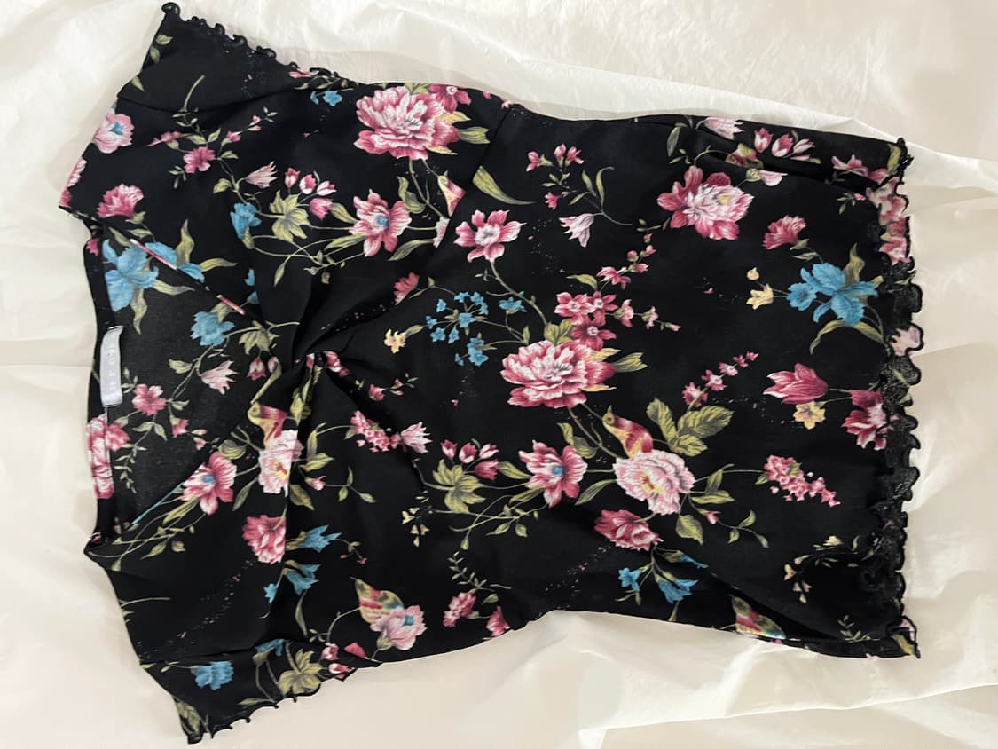 빈티지 플라워 탑 상품이미지1