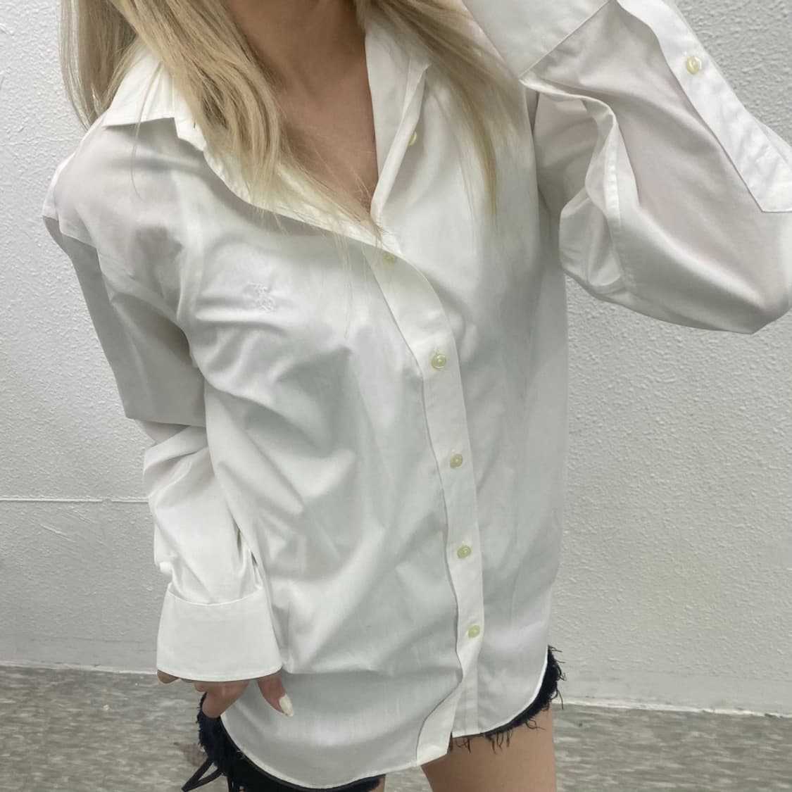 폴로 랄프로렌 화이트포니 화이트 셔츠 S 상품이미지5