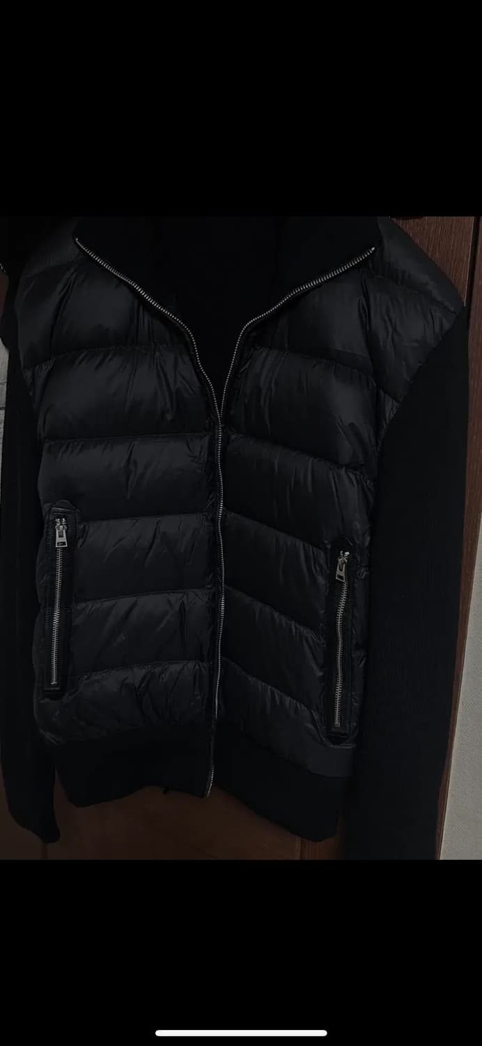 새거 택포 원가11.7 프리미엄 덕다운 울 니트패딩블랙 100-105 상품이미지2