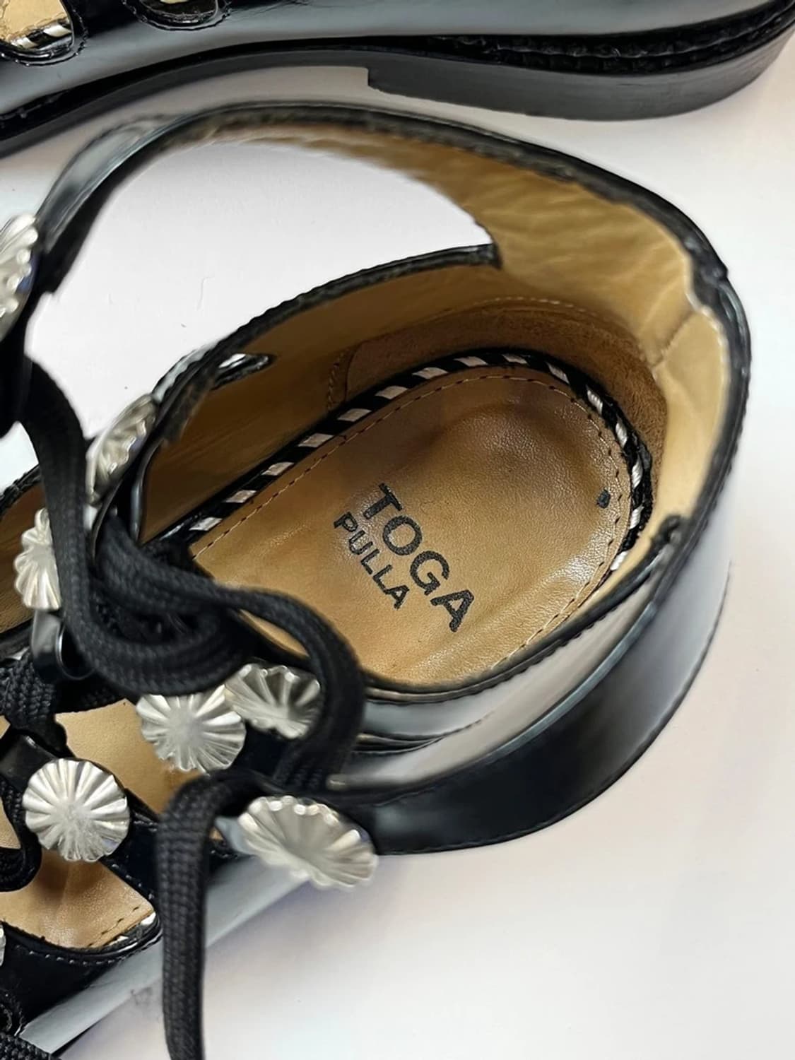 TOGA PULLA 재팬 레이스업 가죽 컷아웃 슈즈 A1578 상품이미지6