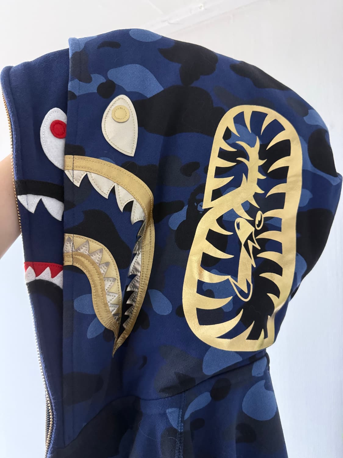 베이프 더블샤크 금장 후드집업M 상품이미지1