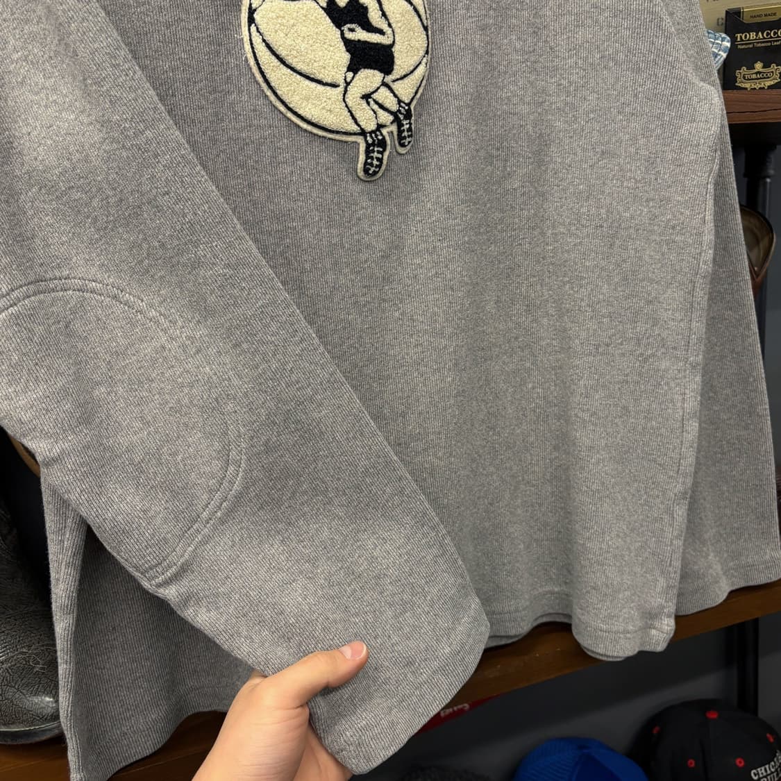 90s 폴로스포츠 바스켓볼 펠트 트레이닝 롱슬리브 티셔츠 N182 상품이미지4