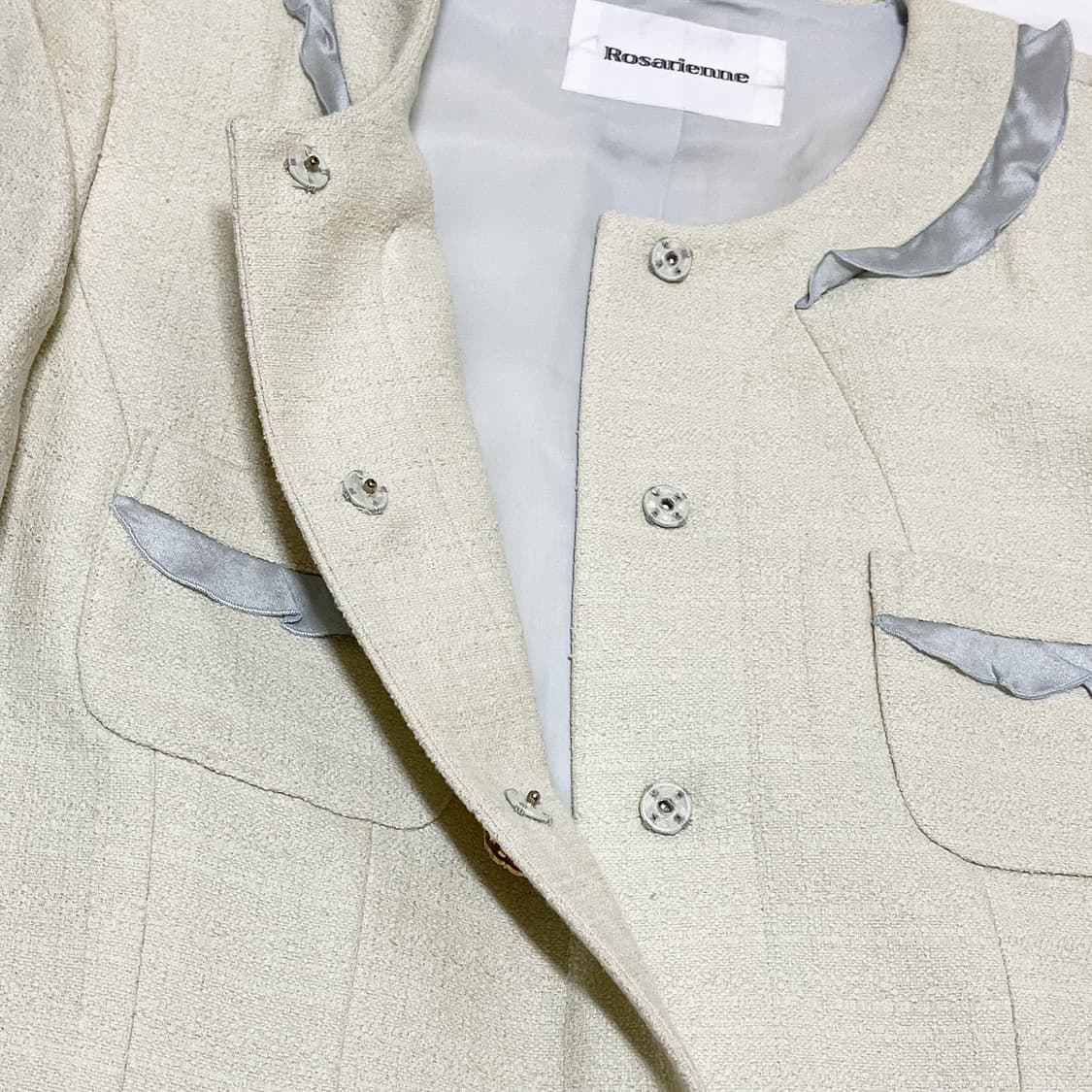 빈티지 ) 베이비블루 레이스 셋업 상품이미지4