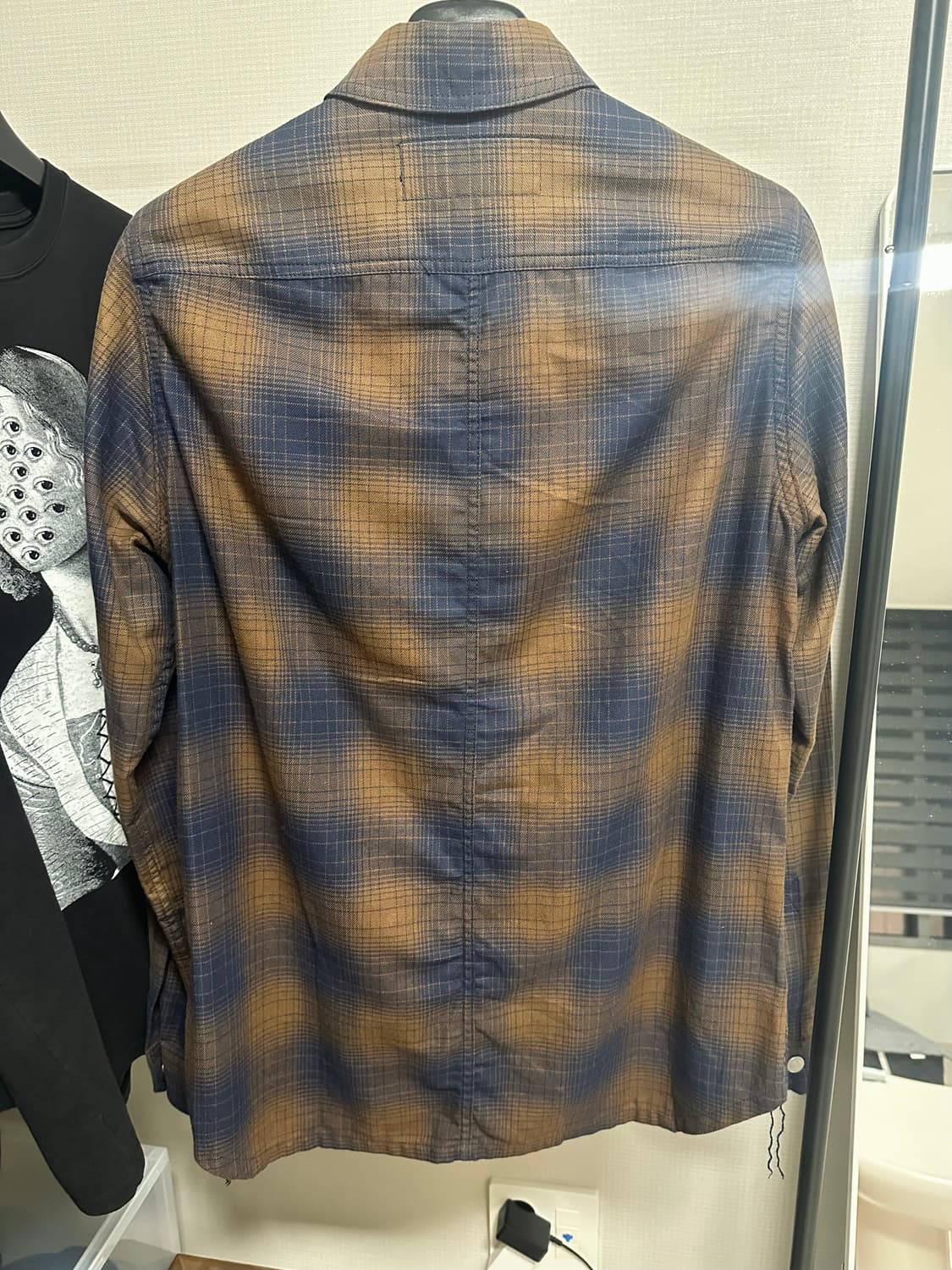 릭오웬스 다크쉐도우 인디고 체크셔츠 상품이미지3