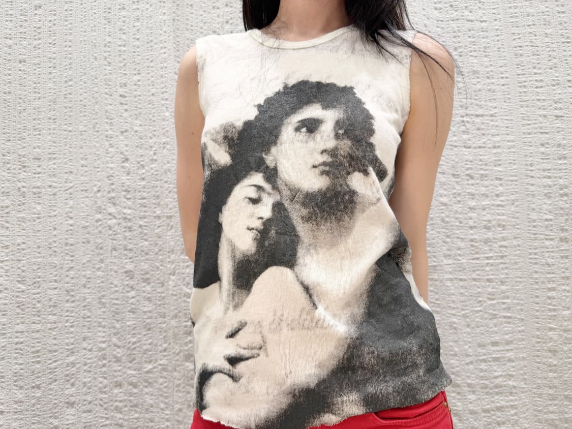 Printing white sleeveless 상품이미지3