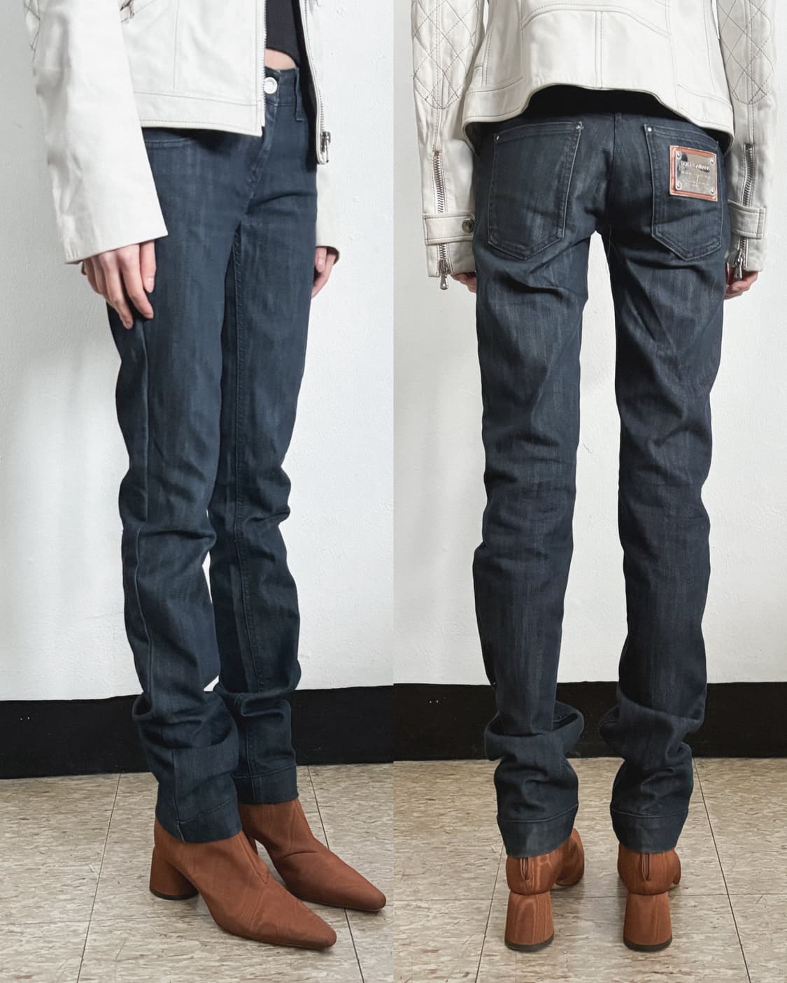 돌체앤가바나 플레이트 슬림 스트레이트 로우라이즈진 상품이미지1