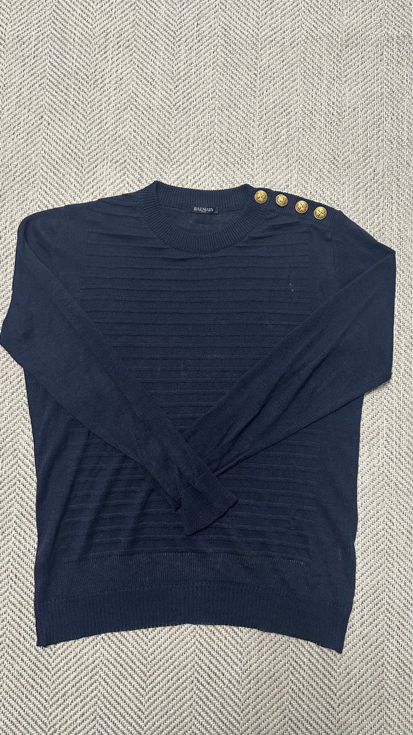 발망 디스트로이드 금장 견장 니트 상품이미지1