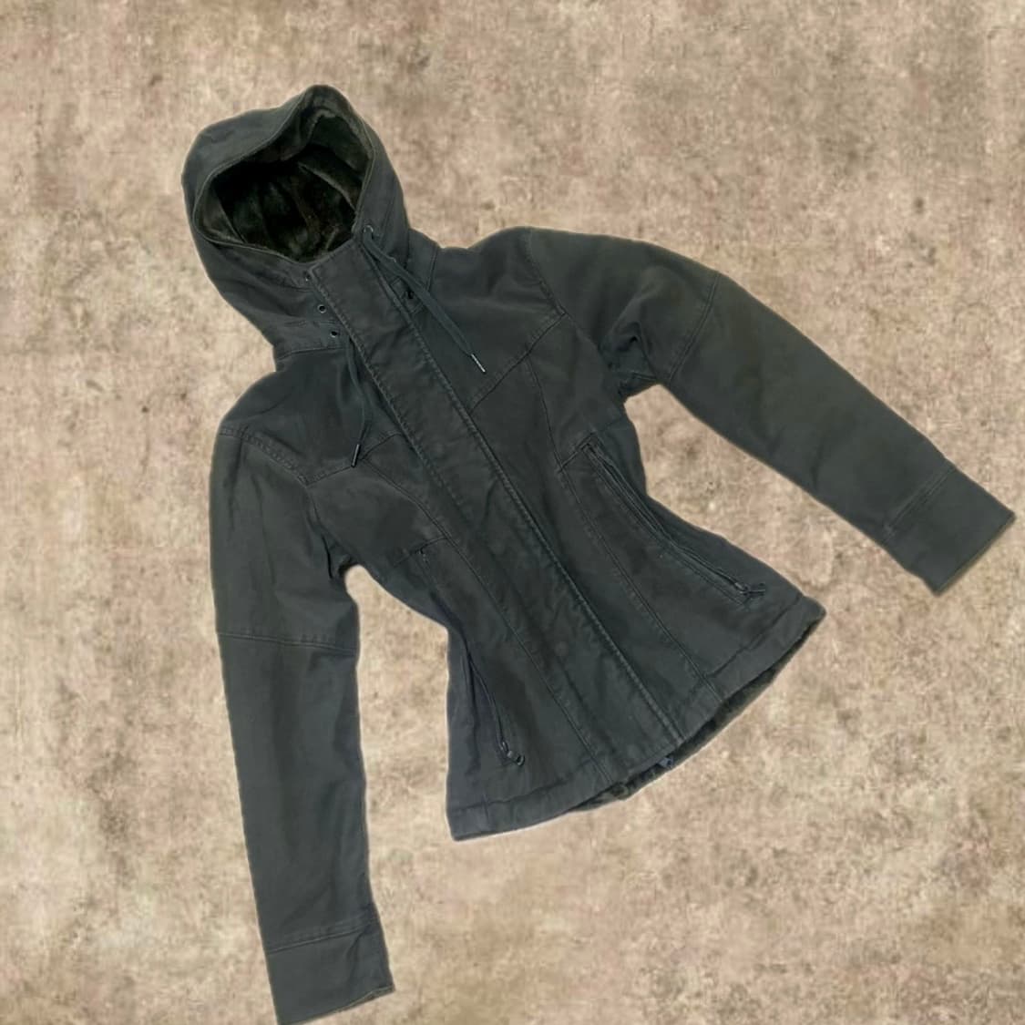 빈티지 카키 하이넥 버클 y2k 숏 후드 퍼자켓 00s 상품이미지1