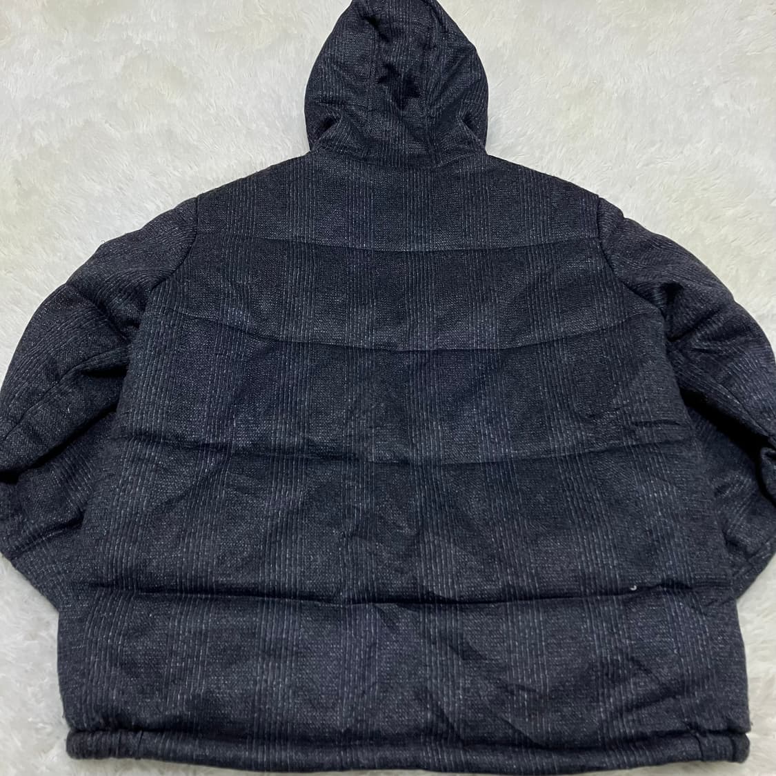빈티지 네이비 체크 포켓 패딩 854 y2k 스트릿 모리 갸루 일본빈티지 상품이미지2