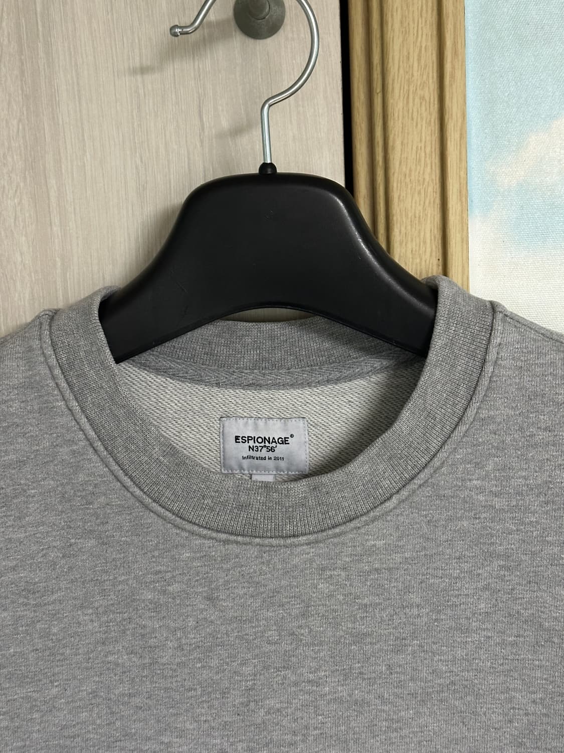 (L) 에스피오나지 NAVY 헤비웨이트 맨투맨 그레이 상품이미지3