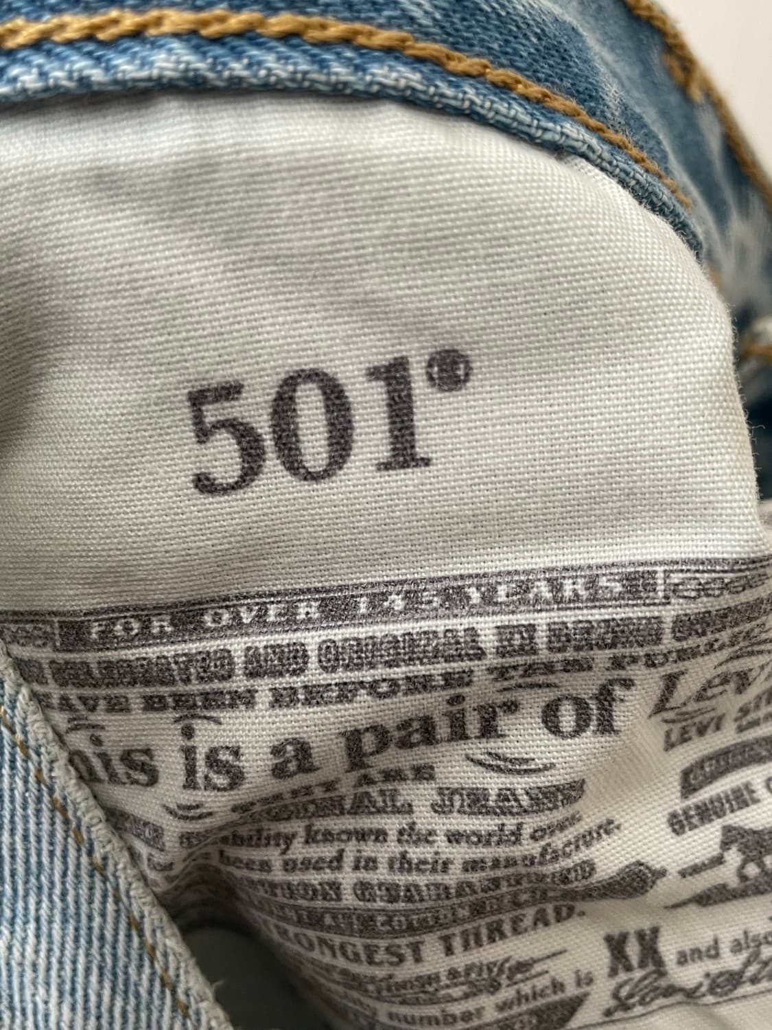 리바이스 연청 90s 501 진 W28 L30 / 중고 공홈 구입 상품이미지6