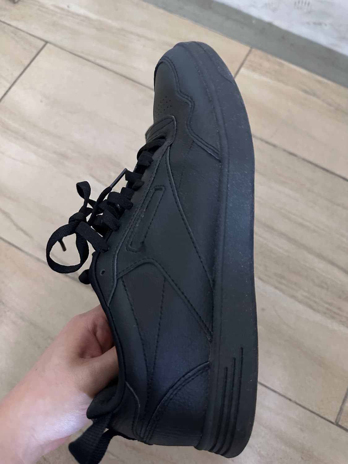 (260) 리복 X 무인양품 (무지) 클럽 C 코트 스니커 블랙 상품이미지3