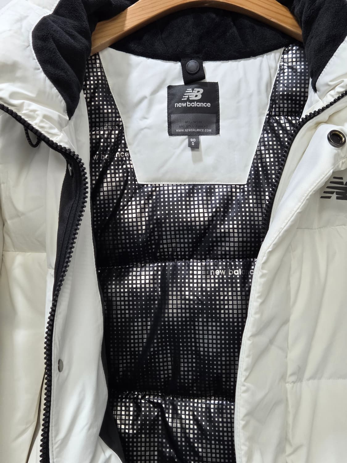뉴발란스 화이트 롱패딩 구스다운 90 S 남녀공용 90' Y2K 상품이미지6