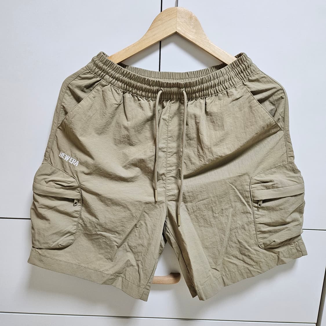 (실착1회) 뉴에라 카고반바지 나일론 베이지 남여공용 S 상품이미지2
