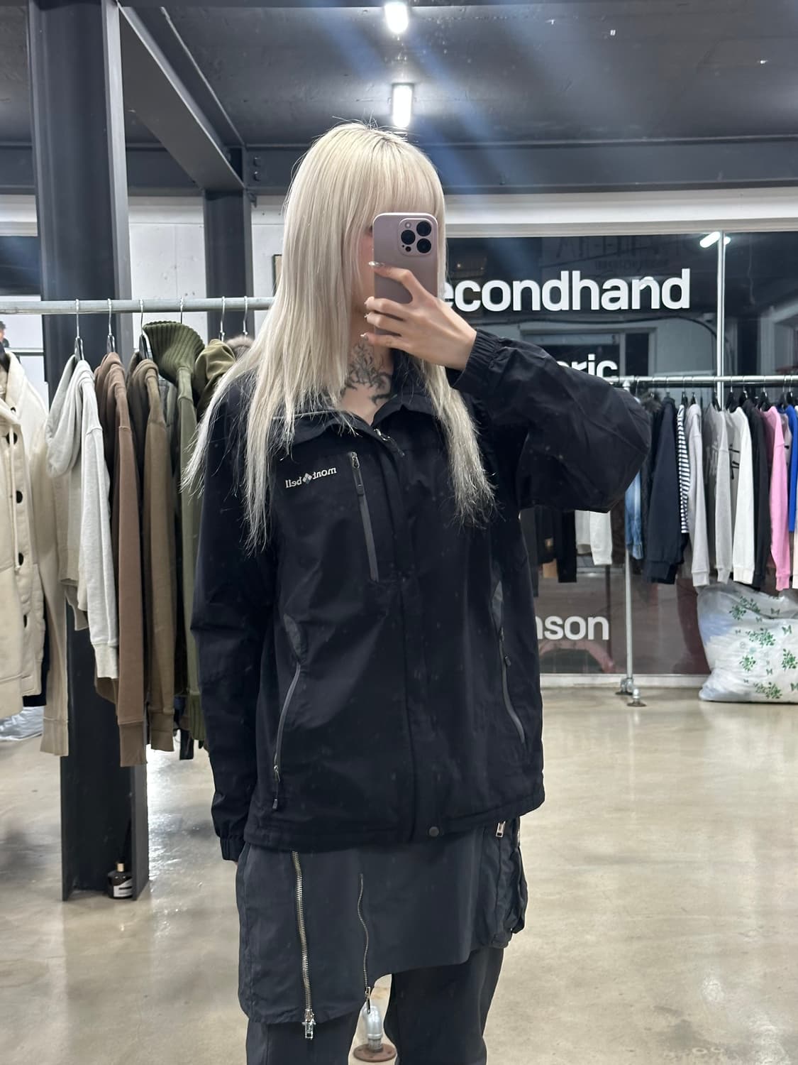 몽벨 고어텍스 블랙 윈드브레이커 자켓 상품이미지1