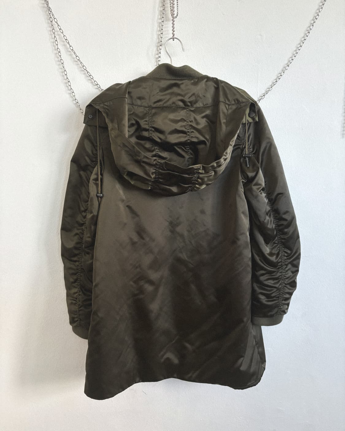 아크네스튜디오 새틴 후드 롱 봄버코트 상품이미지7