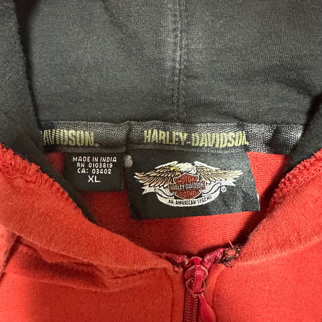 할리데이비슨 후드집업 키즈XL 상품이미지3