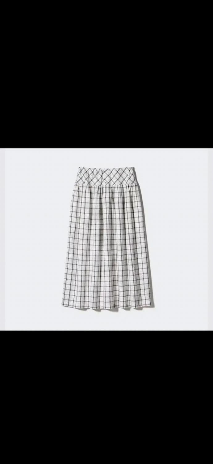 유니클로 모리걸 체크 롱 스커트 상품이미지1